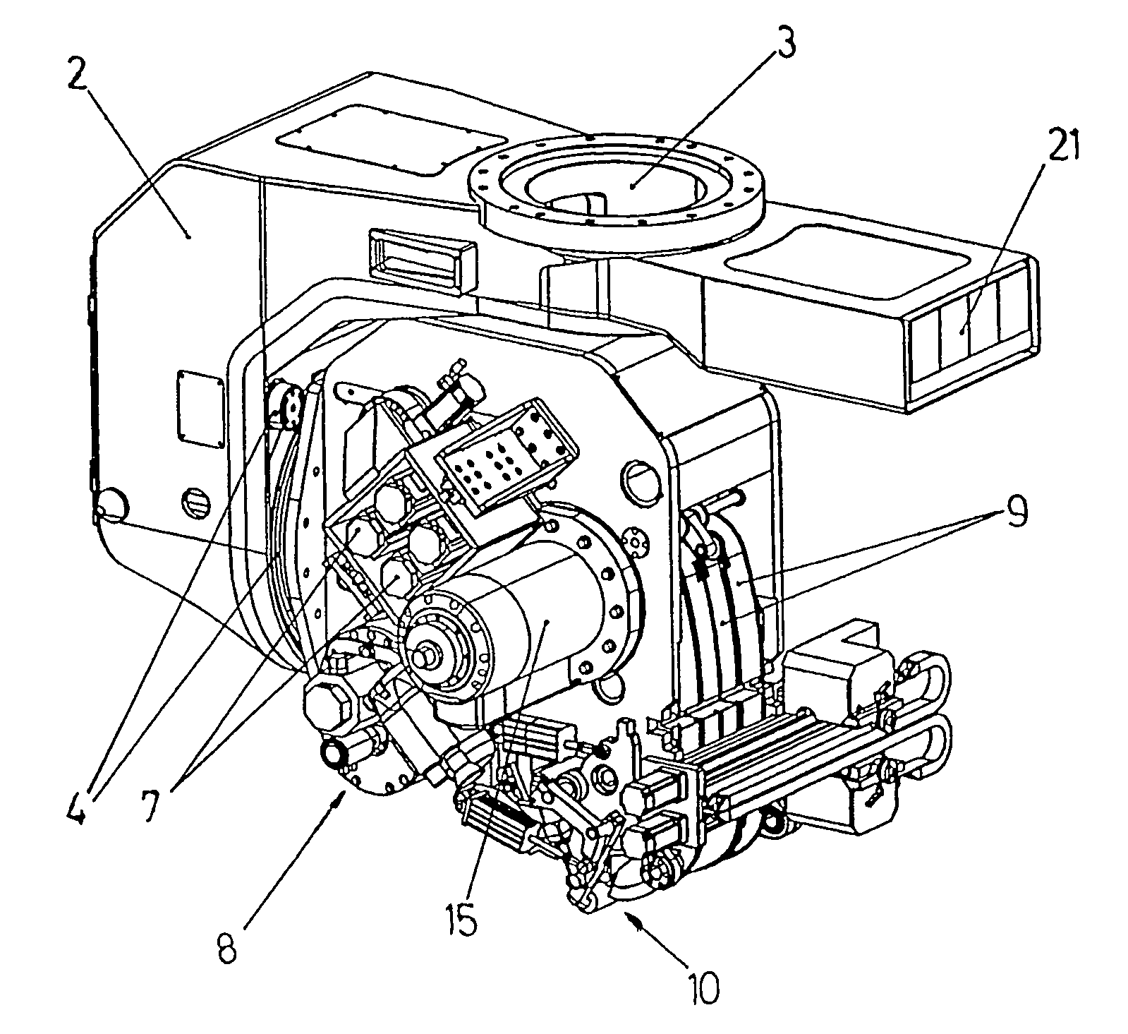 Head for application of carbon-fibre strips and application method