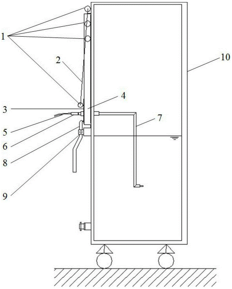 A gas ejection test device