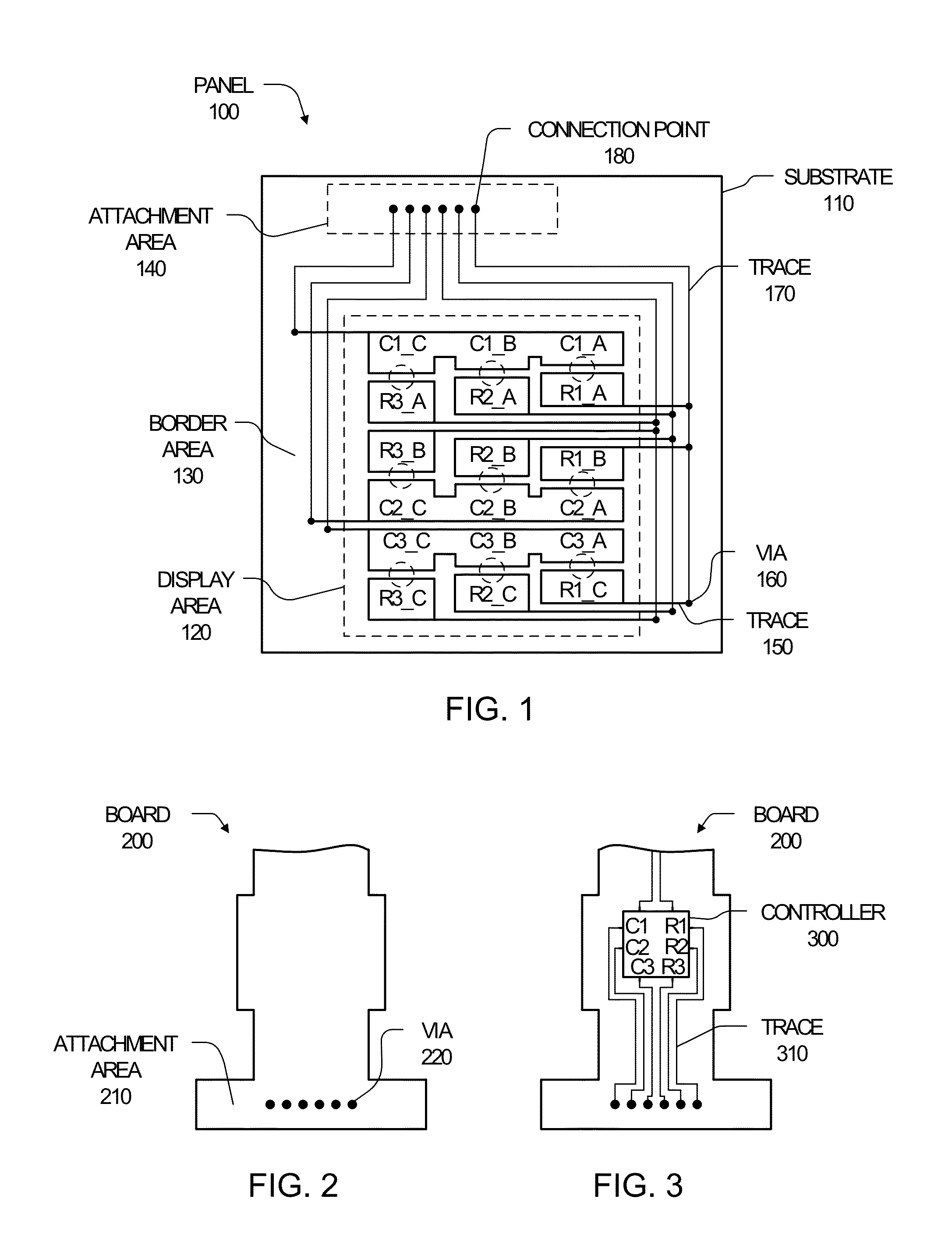 Direct connect single layer touch panel