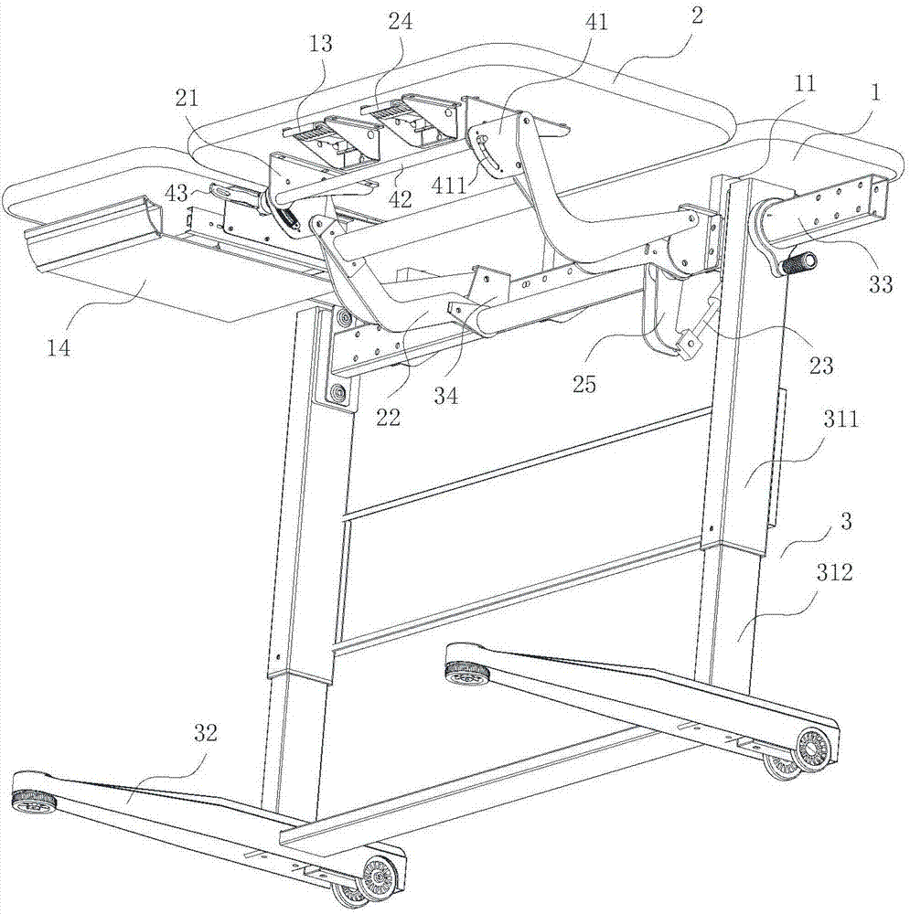 Secondary lifting desk