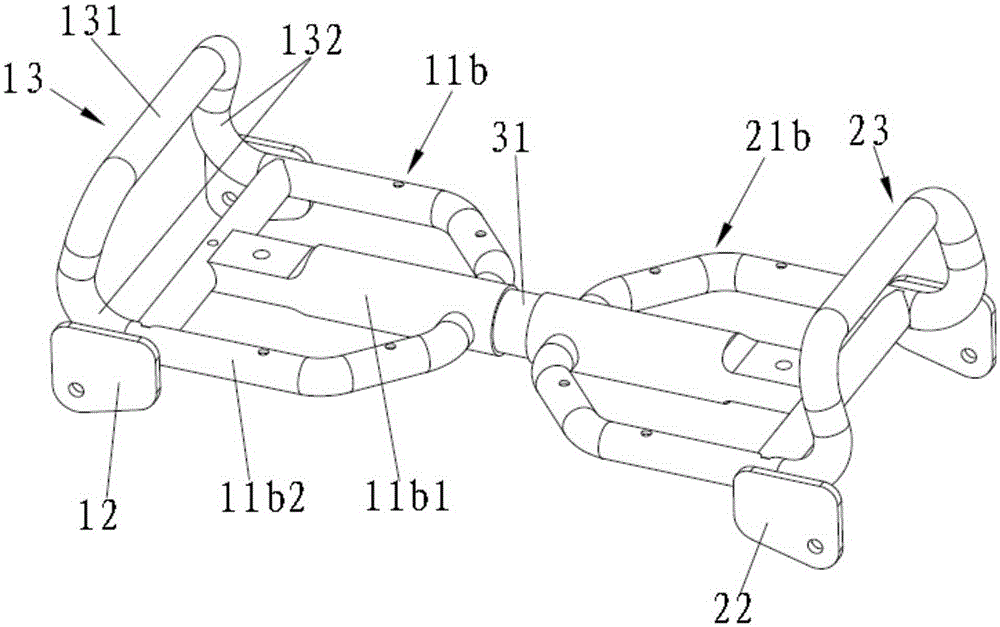 Self-balancing electric two-wheel vehicle and its assembled frame