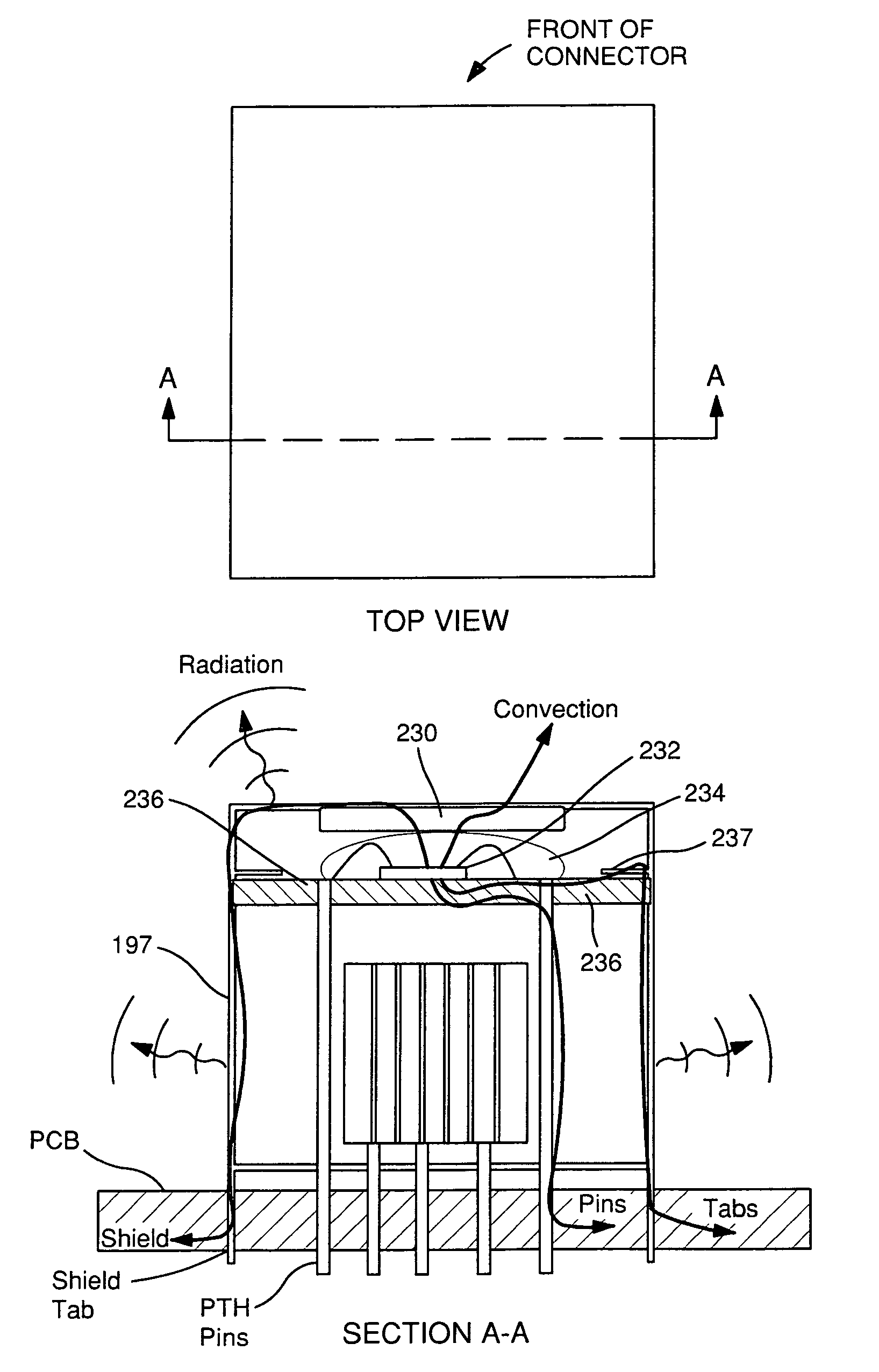 Power-enabled connector assembly with heat dissipation apparatus and method of manufacturing