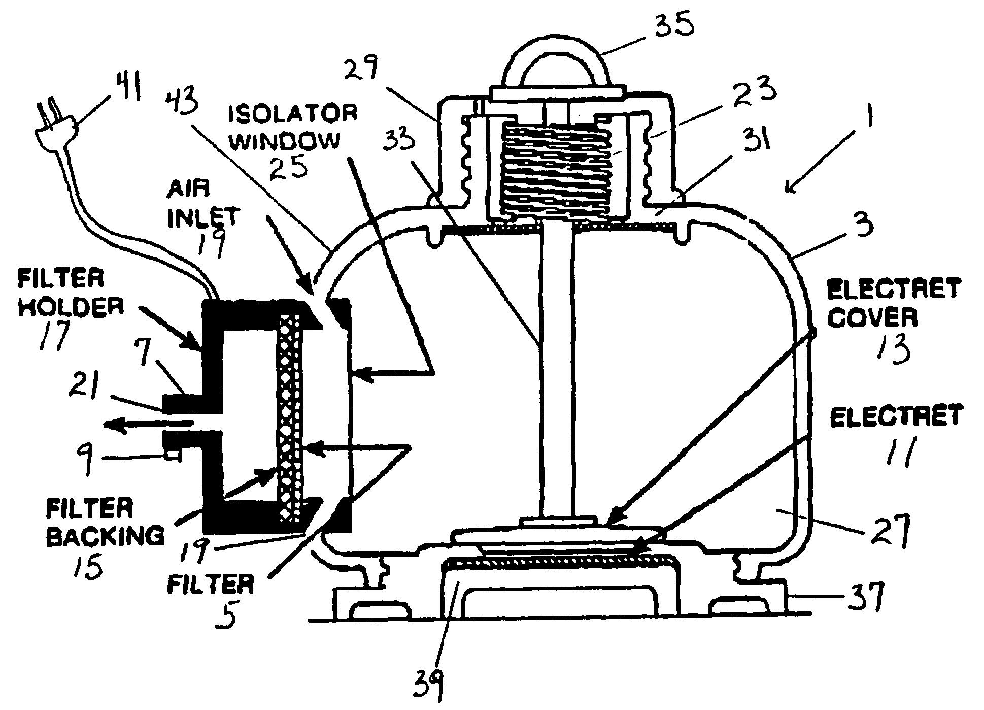 Radon progeny monitor