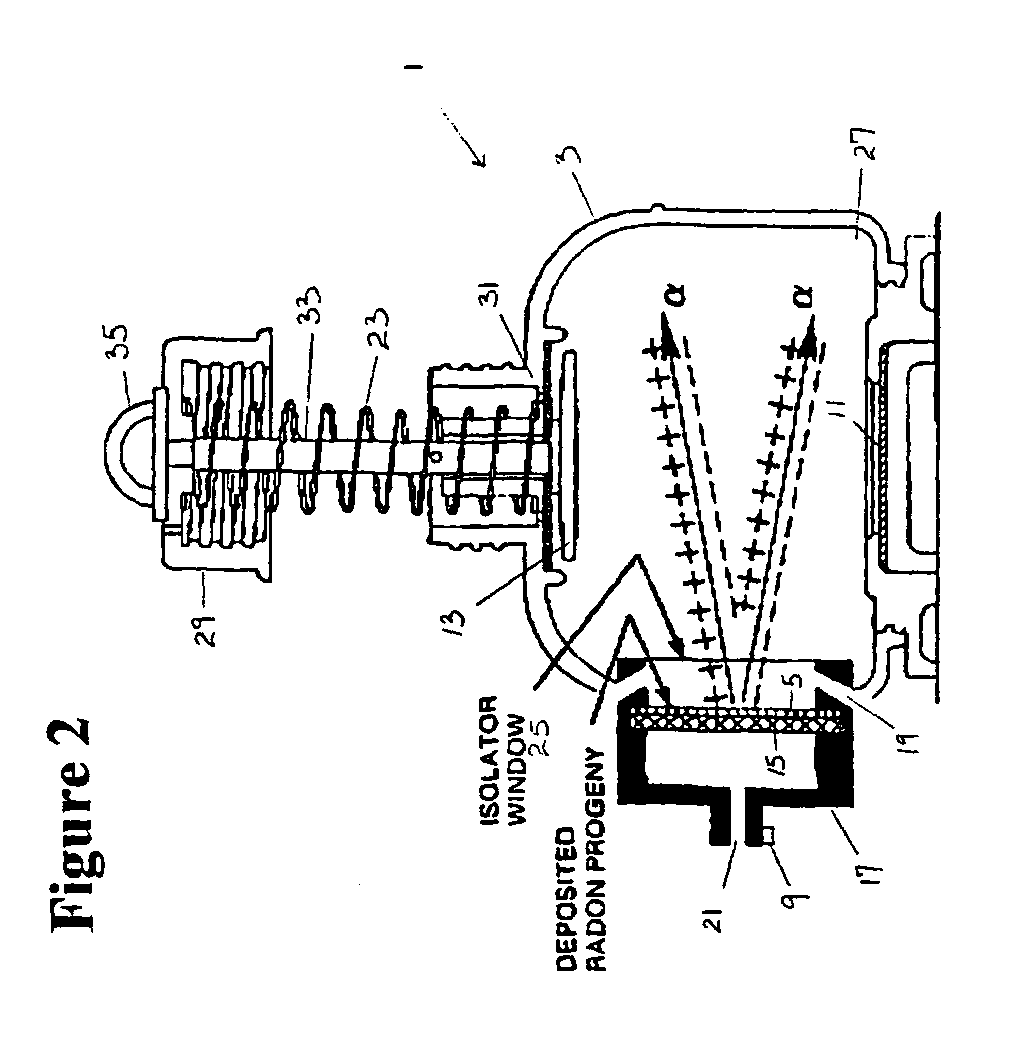 Radon progeny monitor