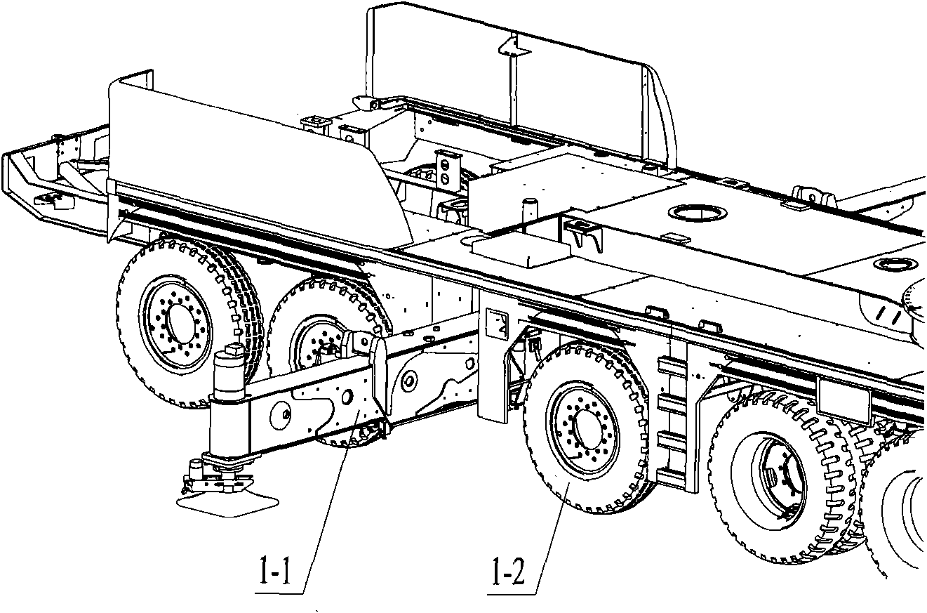 Leg adjusting device and mobile crane