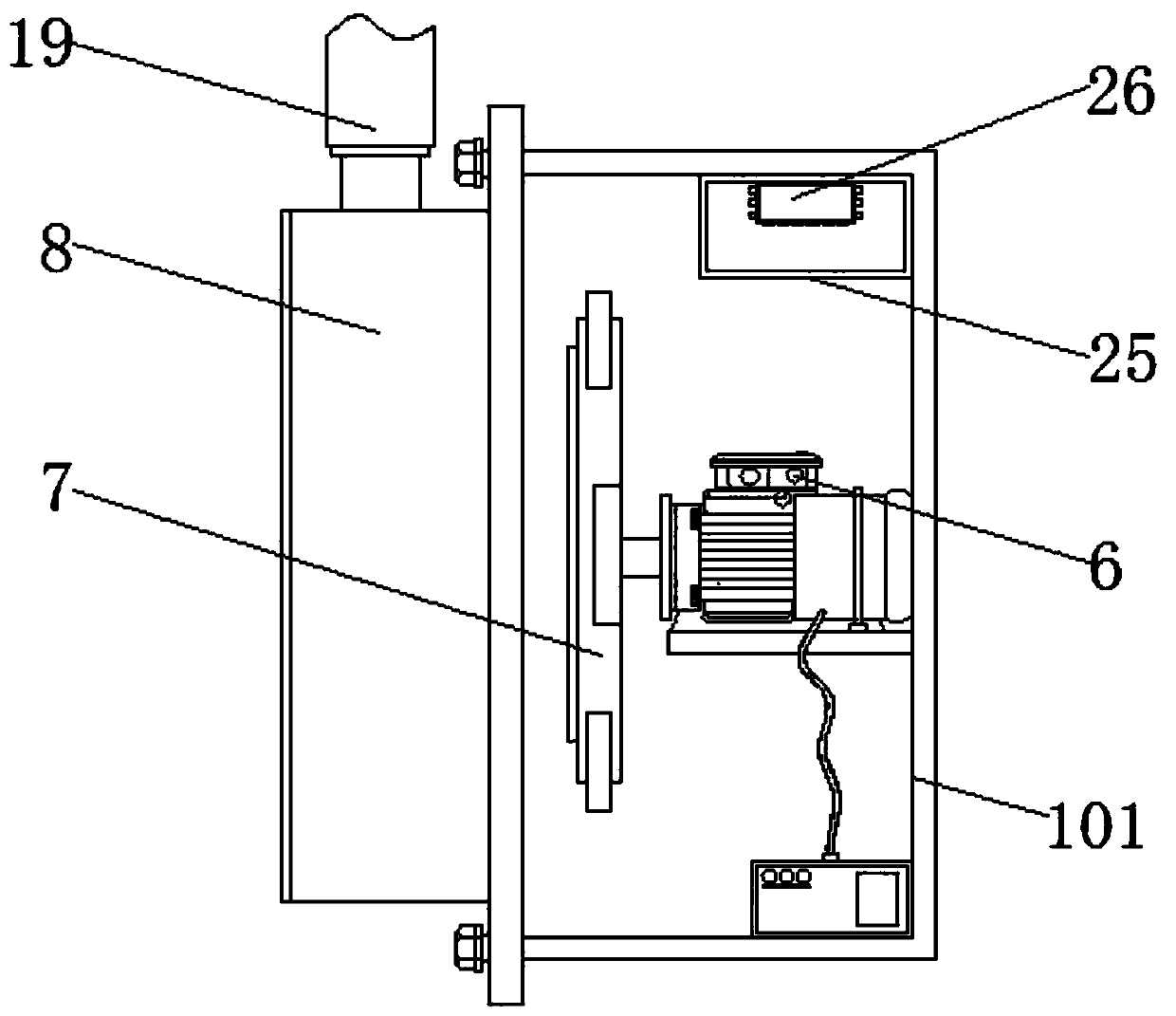 Methanol reforming hydrogen production exhaust gas exhausting device