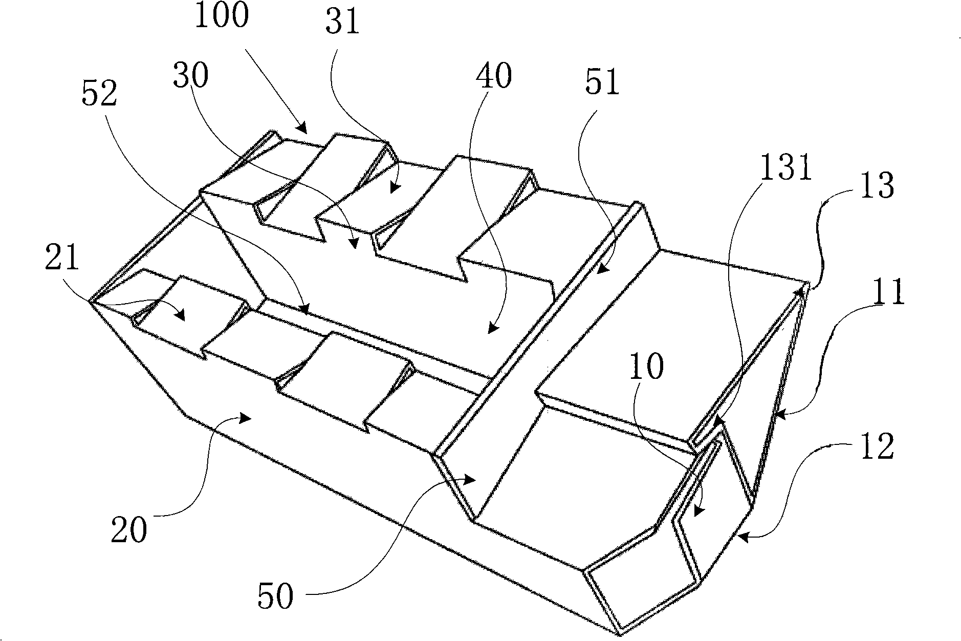 Full papery packing method for flat panel display and full papery packing box