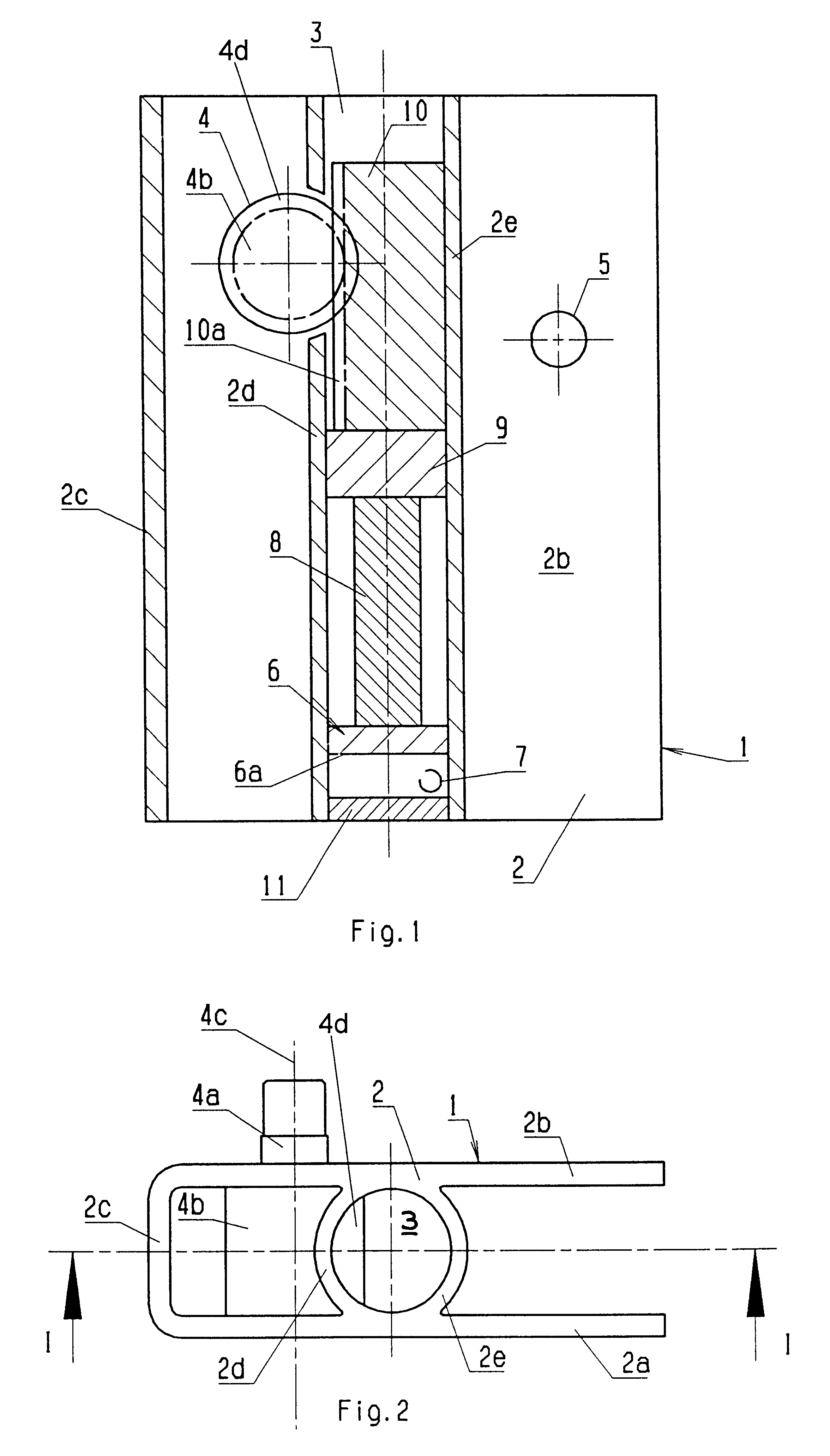 Main bearing unit for a convertible folding top