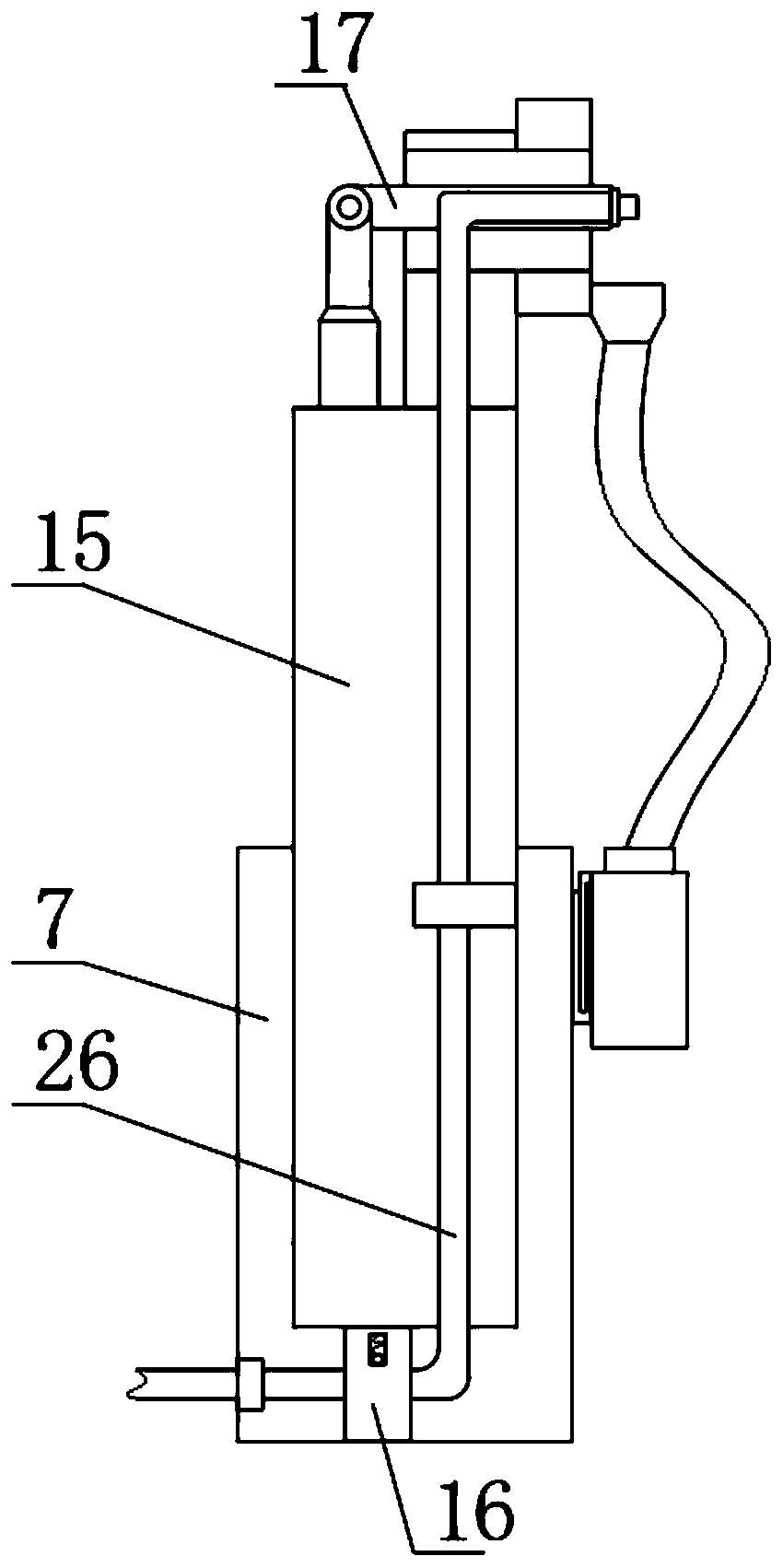 Liquid pesticide automatic spraying device for farmland machinery