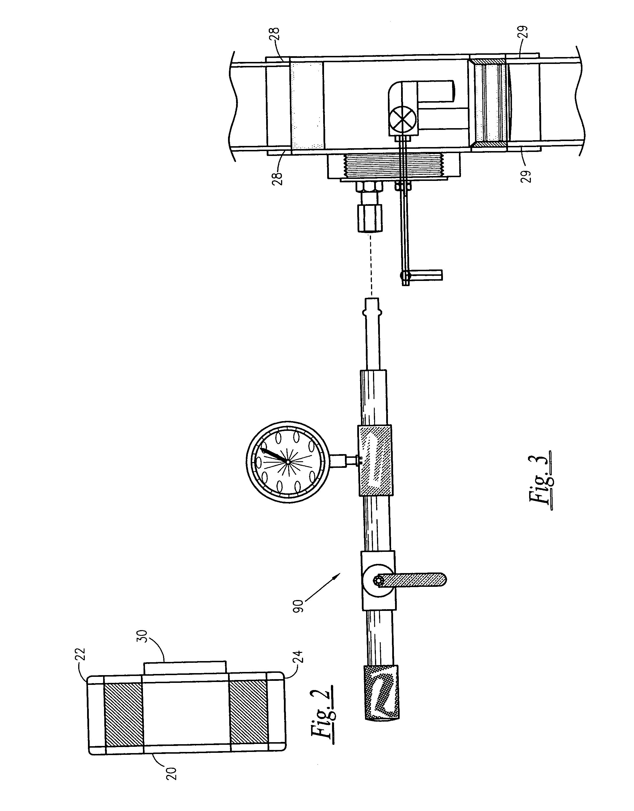 Testing device for testing a drainage system for leaks