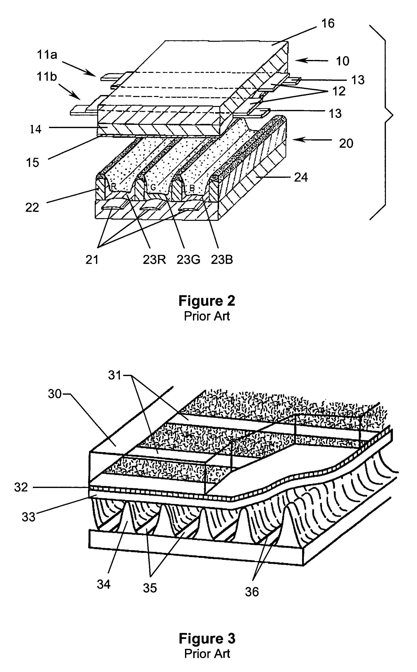 Fiber-based displays containing lenses and methods of making same