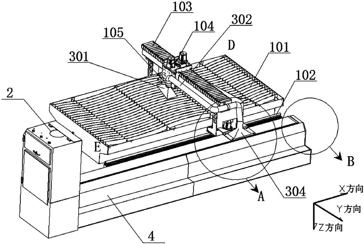 Dust removing device dedicated to computer numerical control cutter