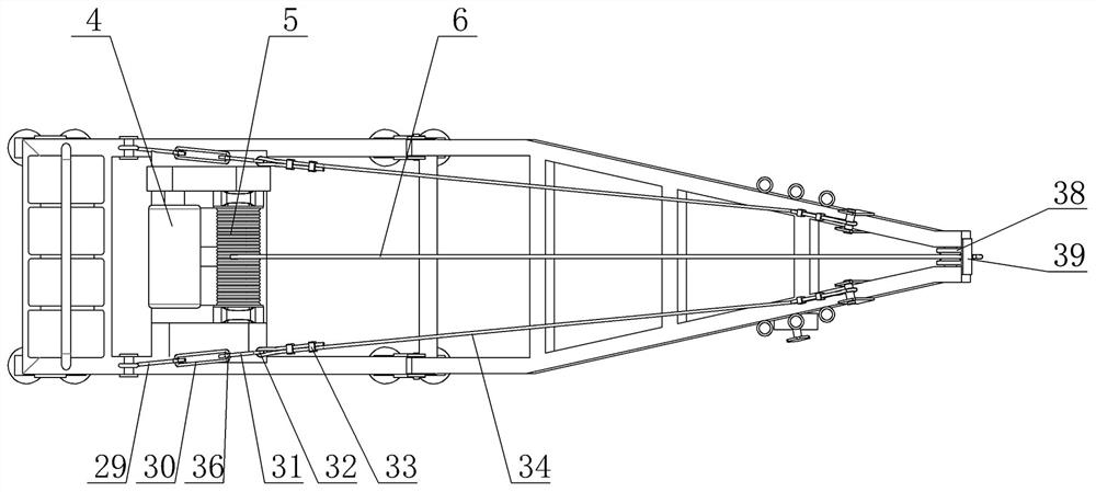 A gun truck hoisting device