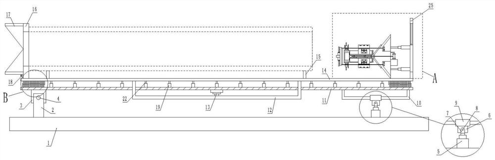 Building construction steel pipe outer wall punching device facilitating accurate positioning