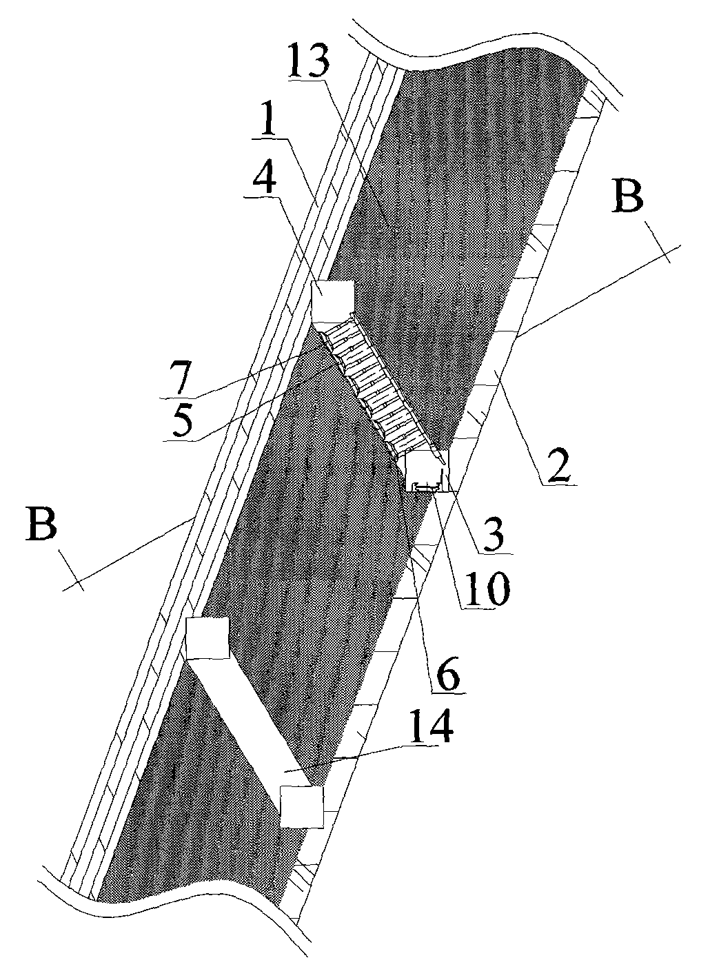 Comprehensive mechanized coal mining method of steeply inclined and extremely thick coal seam planing conveyor