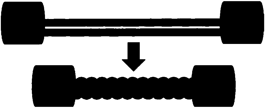 Multi-scale helical structure fiber bundle and preparation method thereof