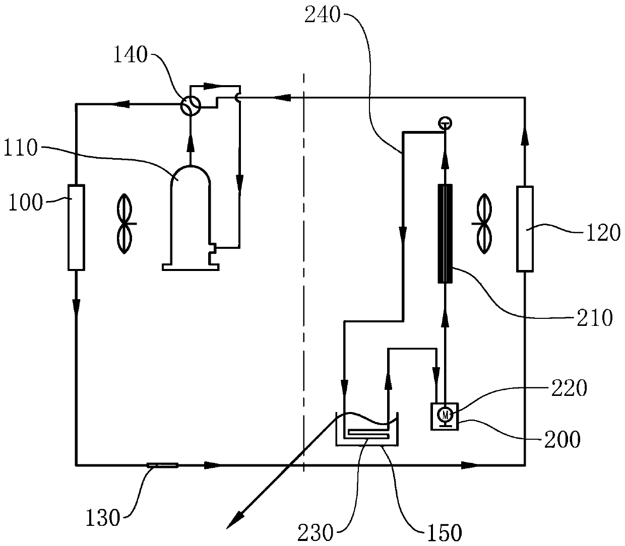 Refrigerant recovery system for air-conditioner and air-conditioner