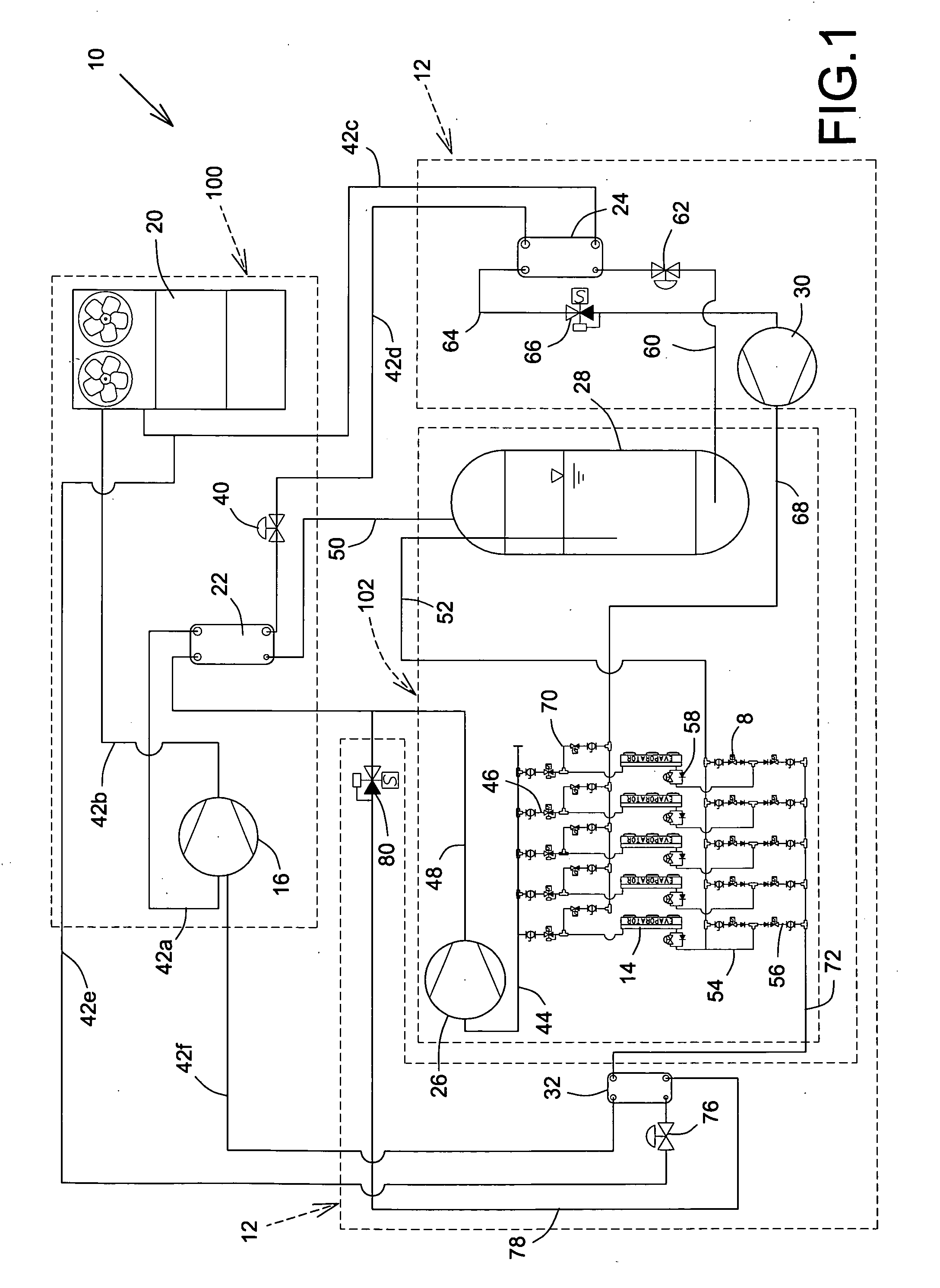 Defrost system and method for a subcritical cascade R-744 refrigeration system