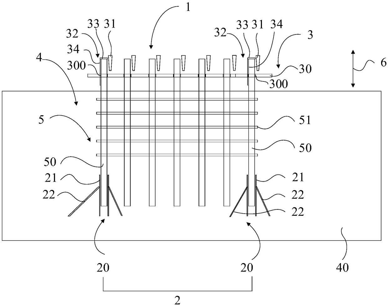 Positioning tool and positioning method for reinforcing steel bar components in bearing platform