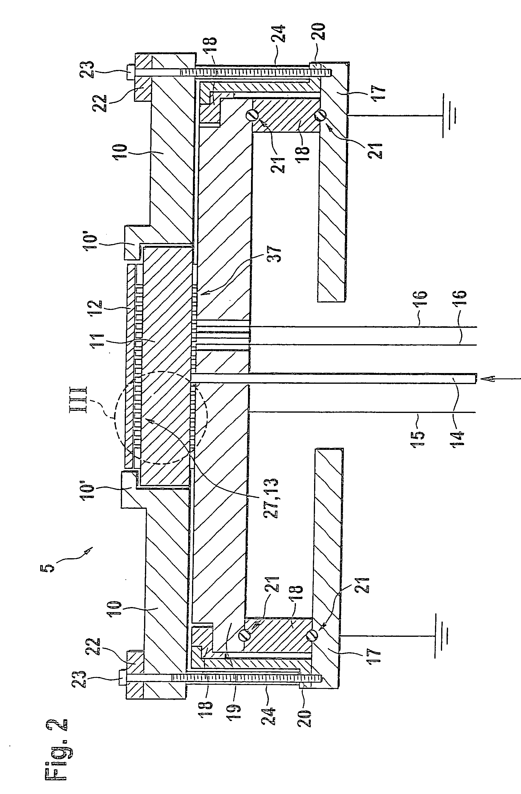 Retaining device, especially for fixing a semiconductor wafer in a plasma etching device, and method for supply heat to or discharging heat from a substrate