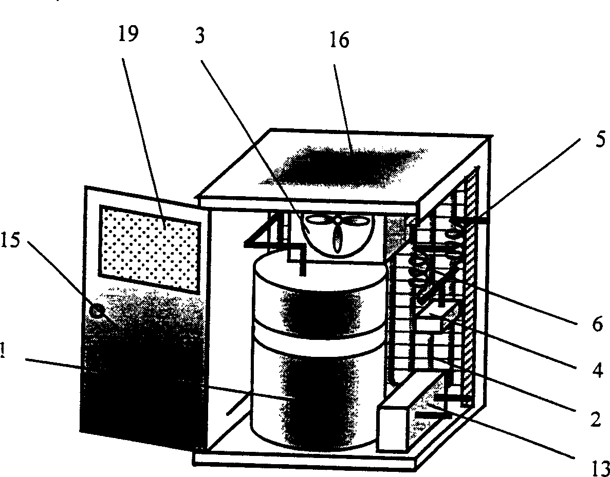 Mini refrigeration system for computer chip heat radiating