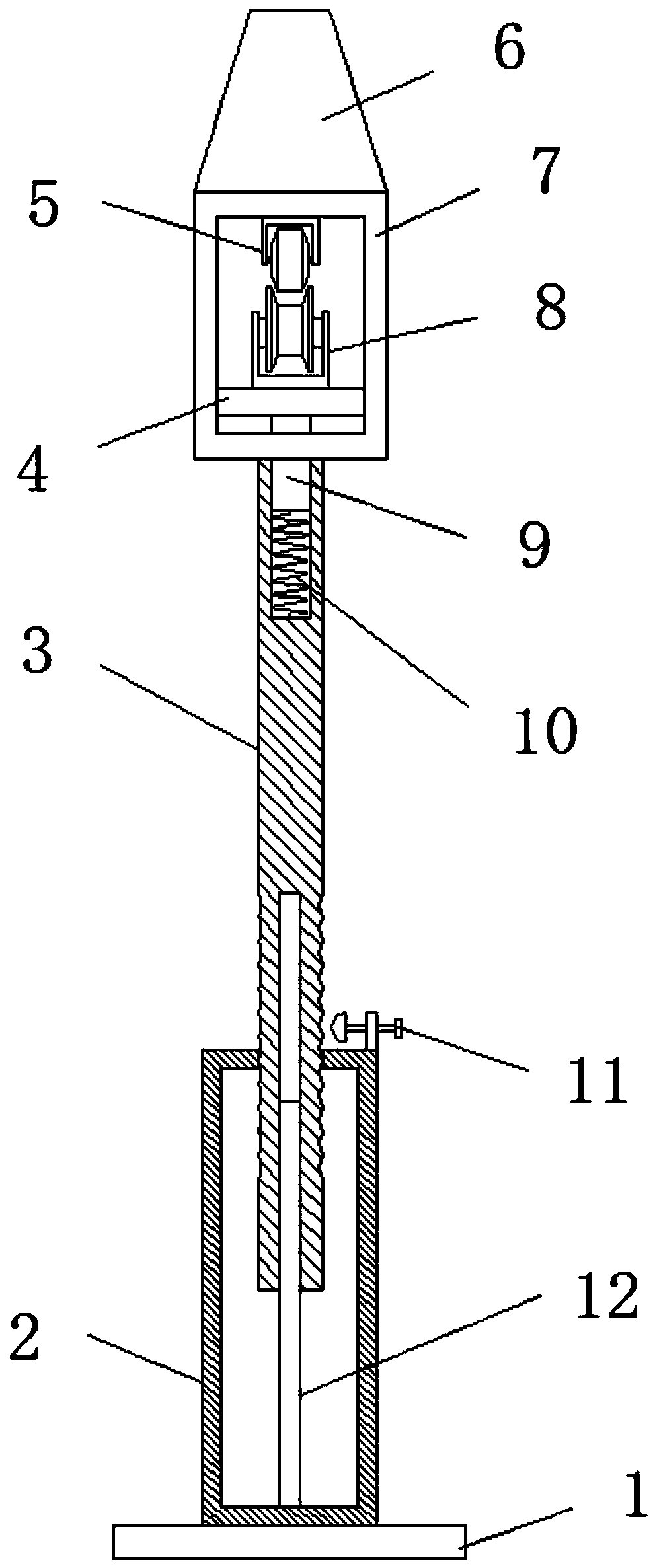 Automatic hollow-core rope head stuffing device