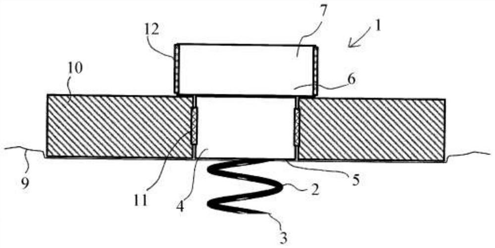 Fastening device and system having retaining element and fastening device