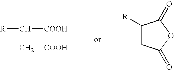 Partially dehydrated reaction product, process for making same, and emulsion containing same