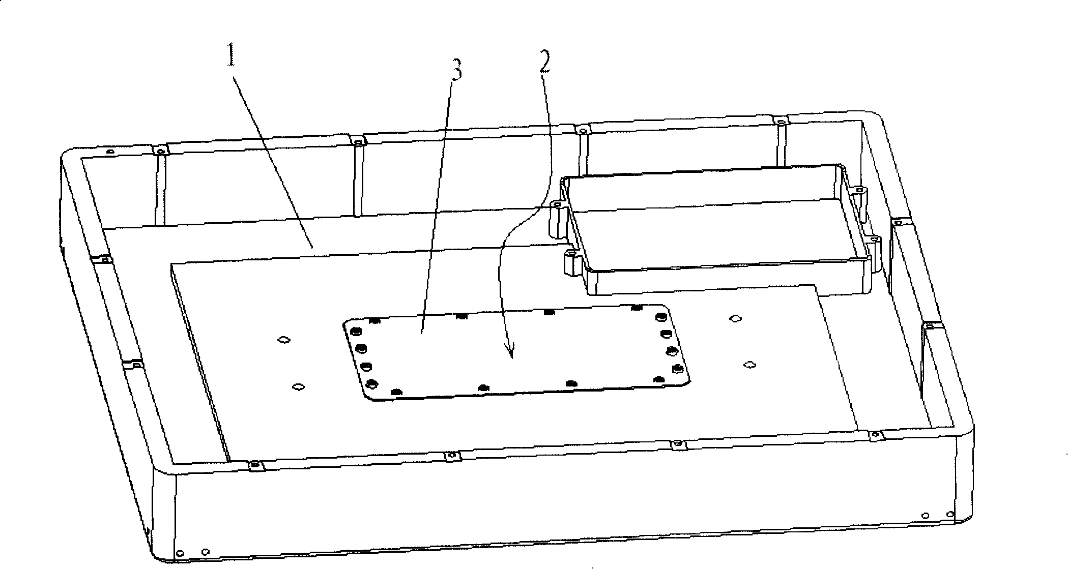 Portable electronic apparatus vibration damping structure and notebook-type computer