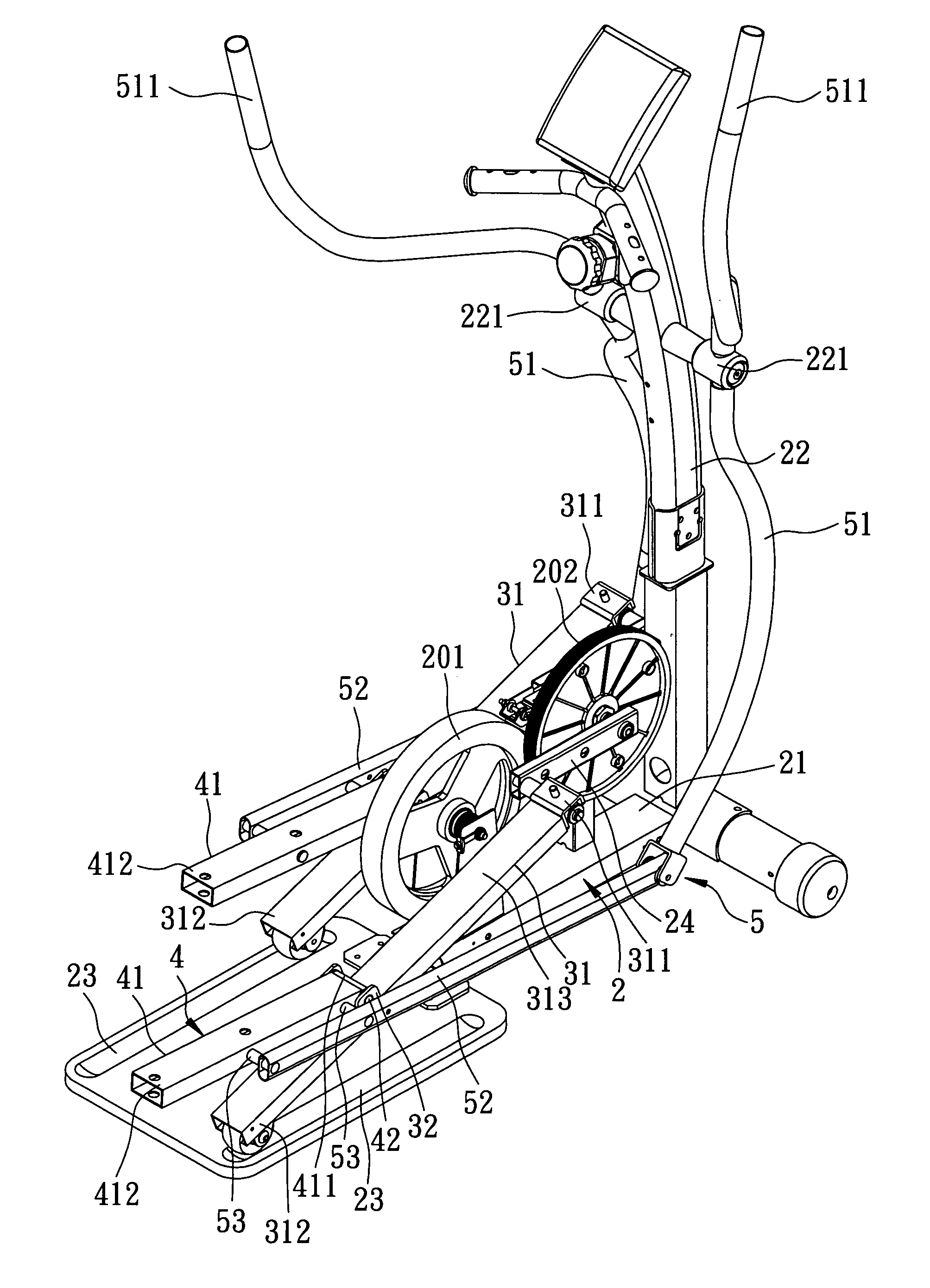 Elliptical exercise machine