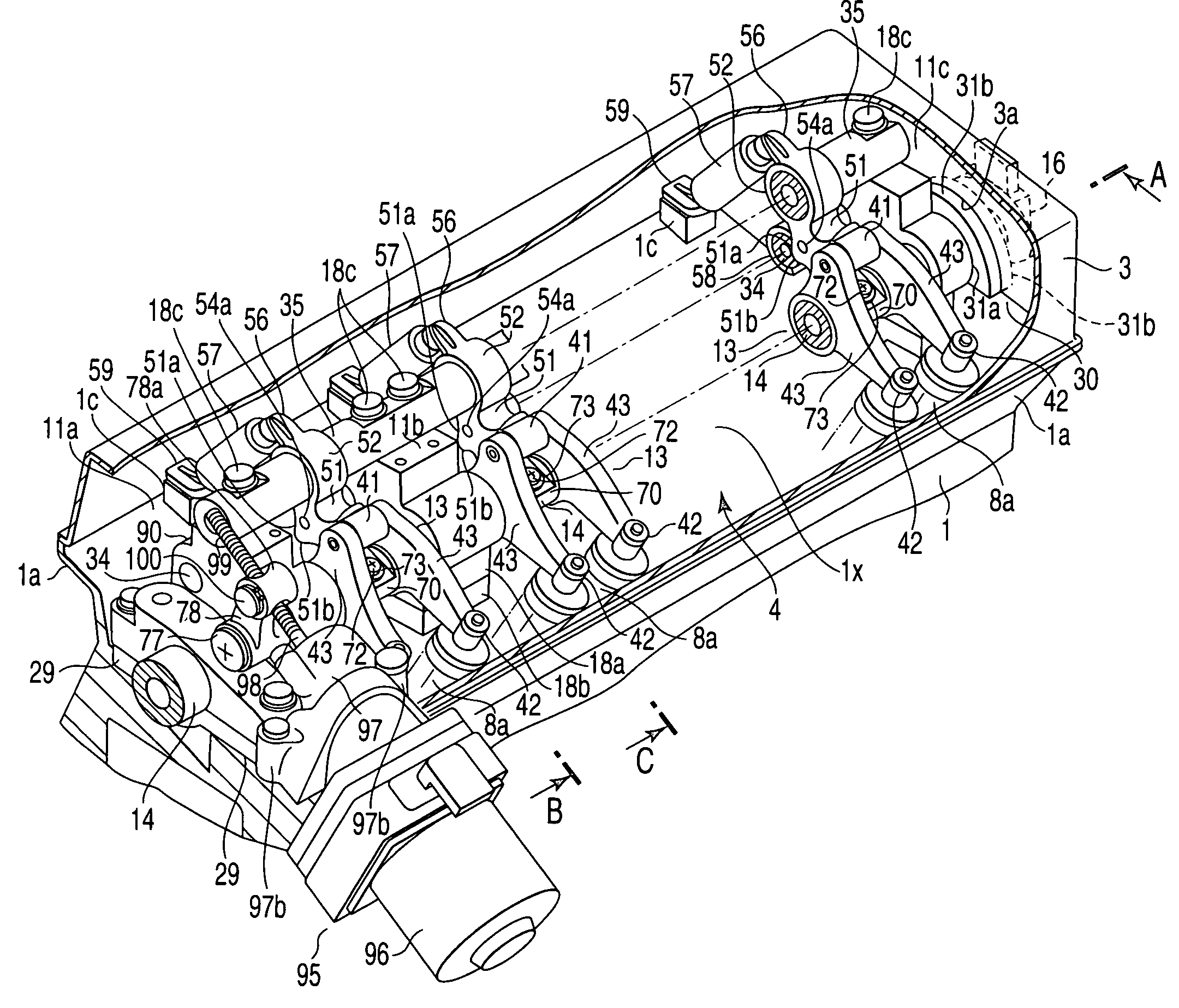 Valve unit of internal combustion engine