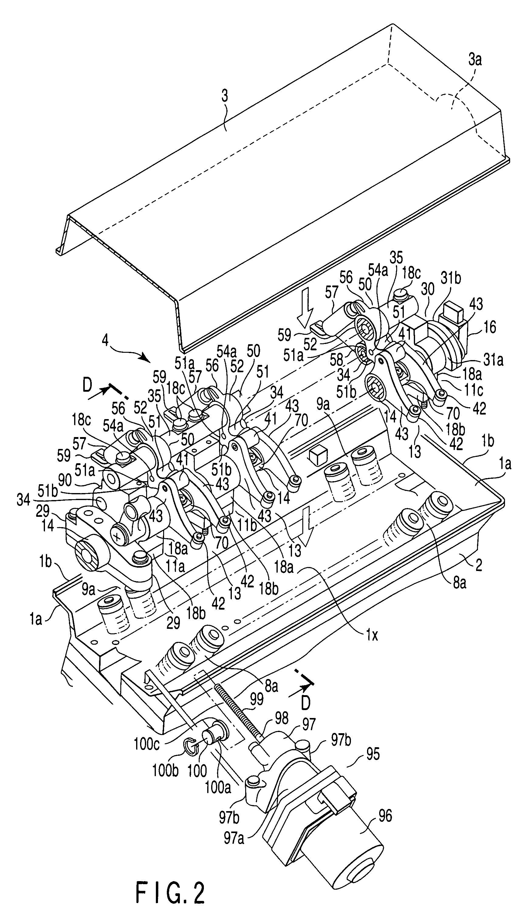 Valve unit of internal combustion engine