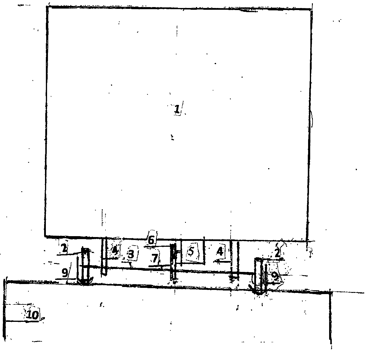 Method for reducing noise of urban air rail train by using rubber wheels