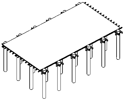 Suspended formwork construction method for seascape trestle