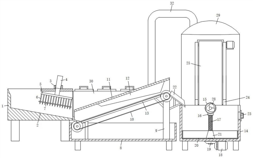 Garbage sorting device for household garbage pyrolysis