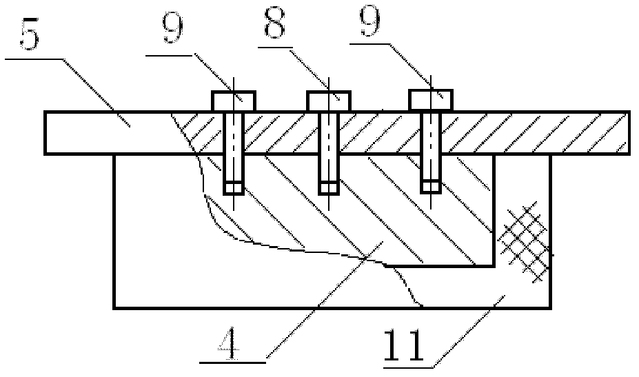 Core of composite rib box molding mold of helicopter rudder and manufacturing method of core