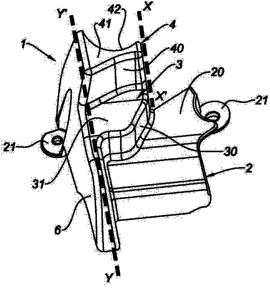 Device for protecting the foot of a vehicle driver in the event of frontal impact