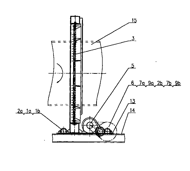 Turntable movement and transmission mechanism of numerical control steel reinforcement cage forming machine