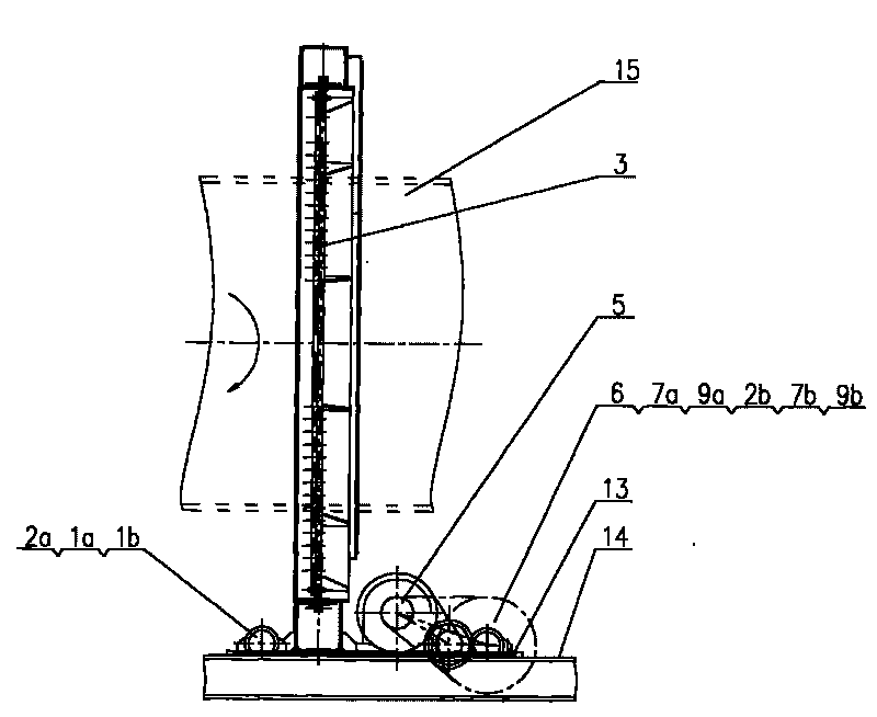 Turntable movement and transmission mechanism of numerical control steel reinforcement cage forming machine