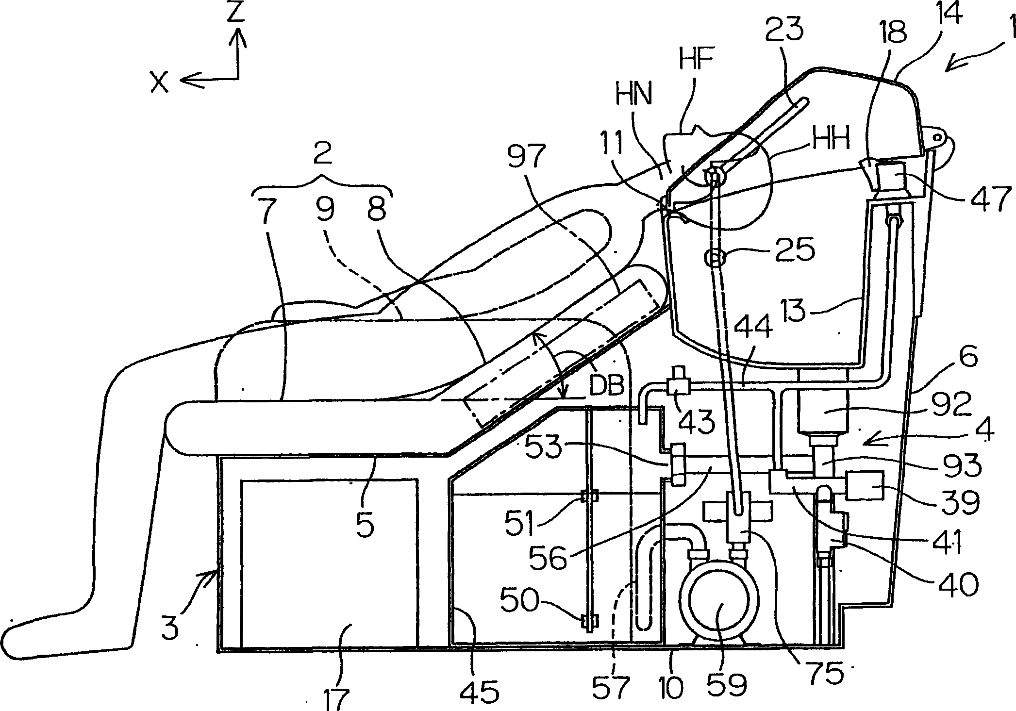 Automatic shampoo machine