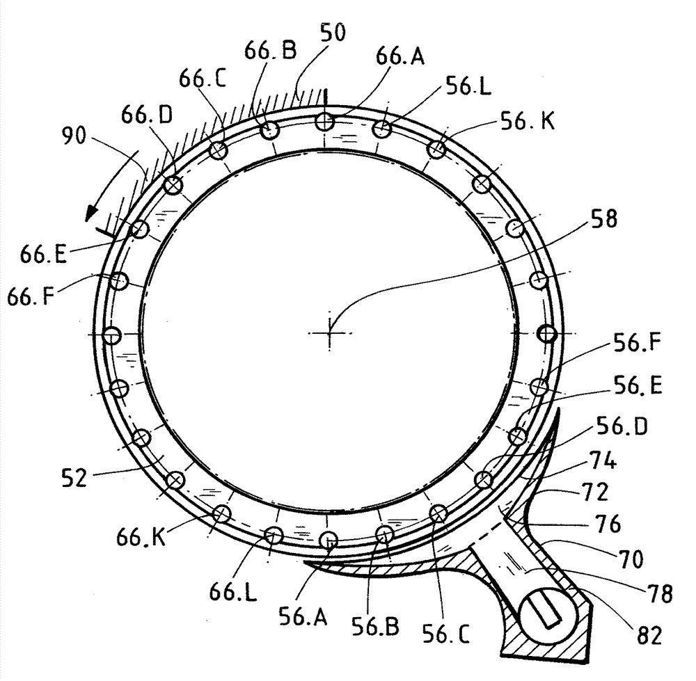 Suction ring for a conveyor drum in the tobacco processing industry