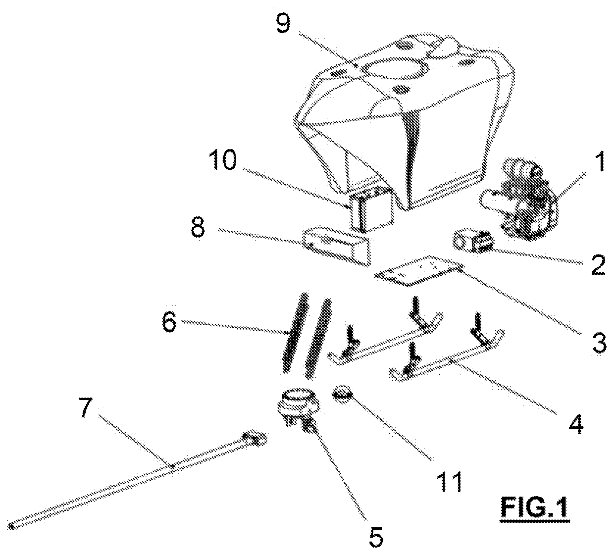 Air-Transportable Device For Projecting Pressurised Liquid