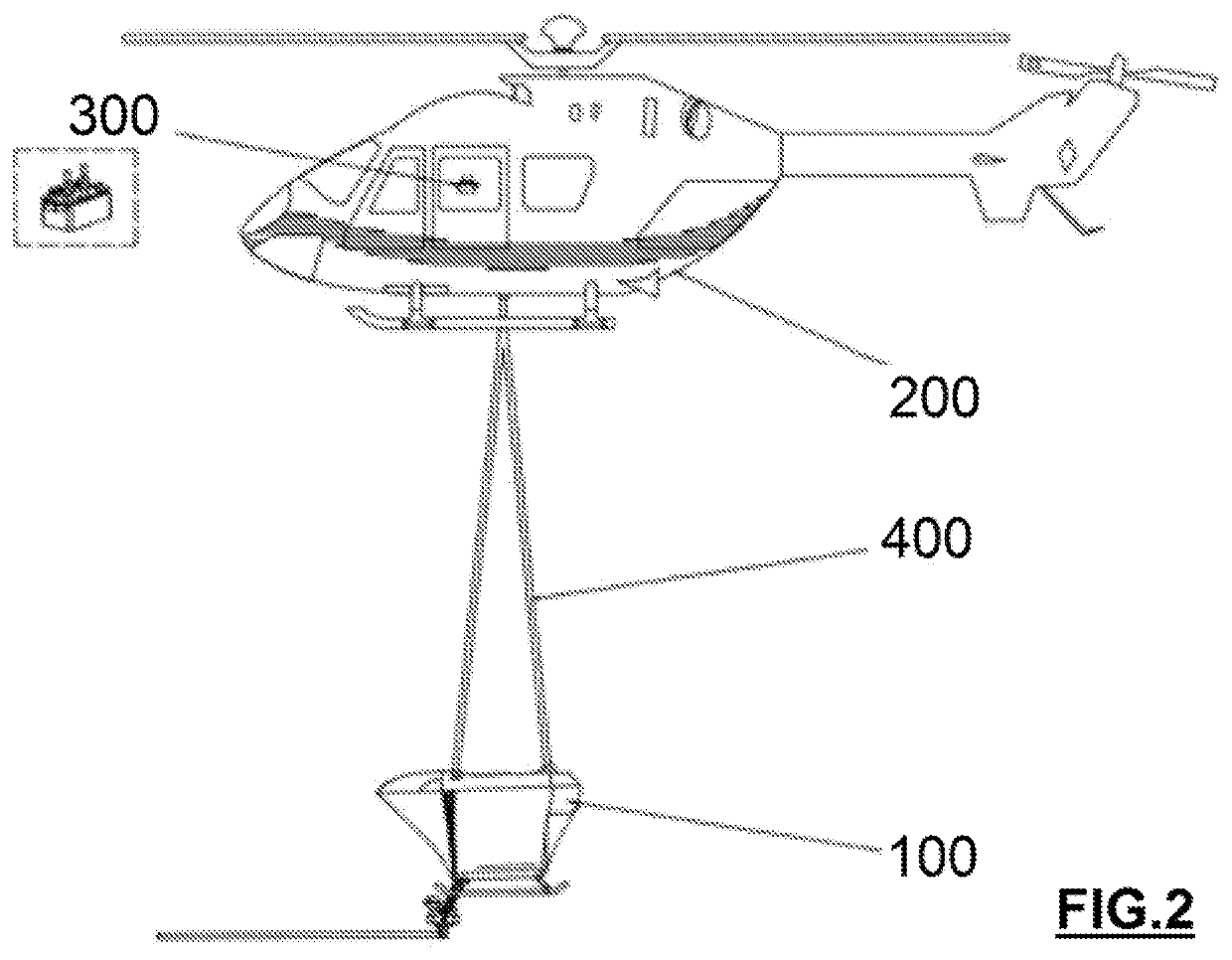 Air-Transportable Device For Projecting Pressurised Liquid