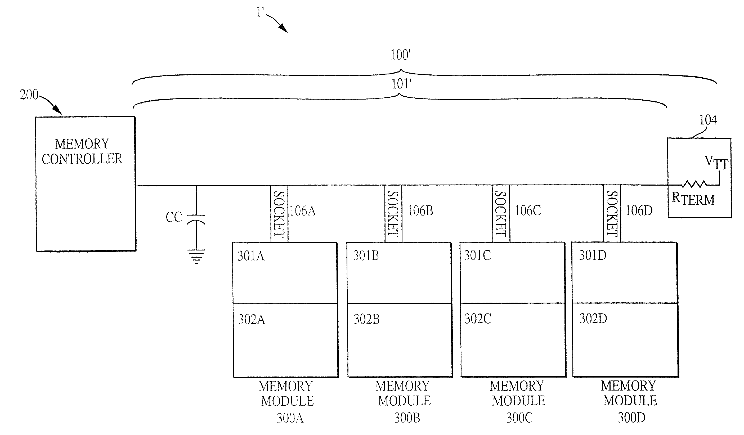 Capacitive multidrop bus compensation