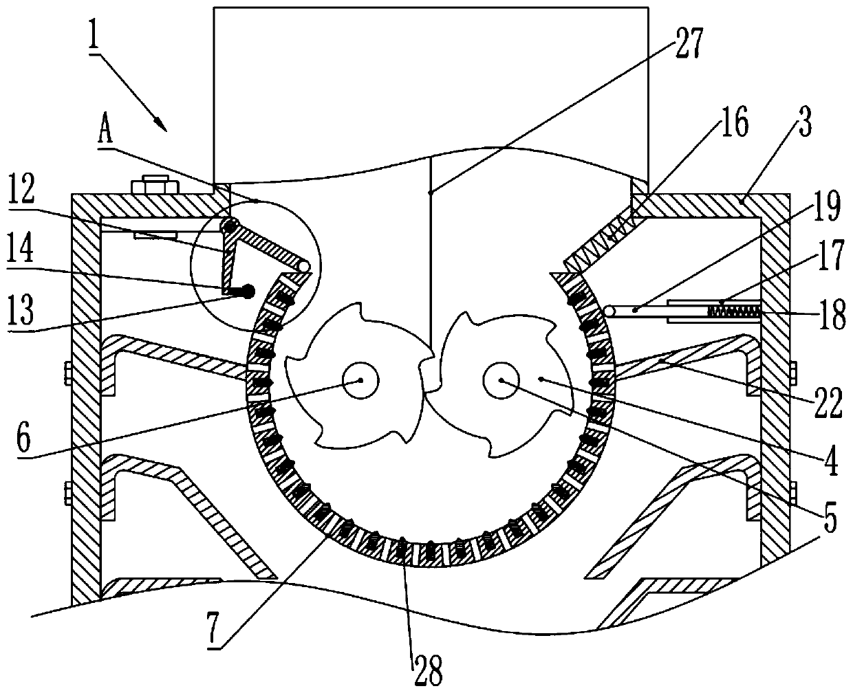 Thin-walled pipe waste recycling device