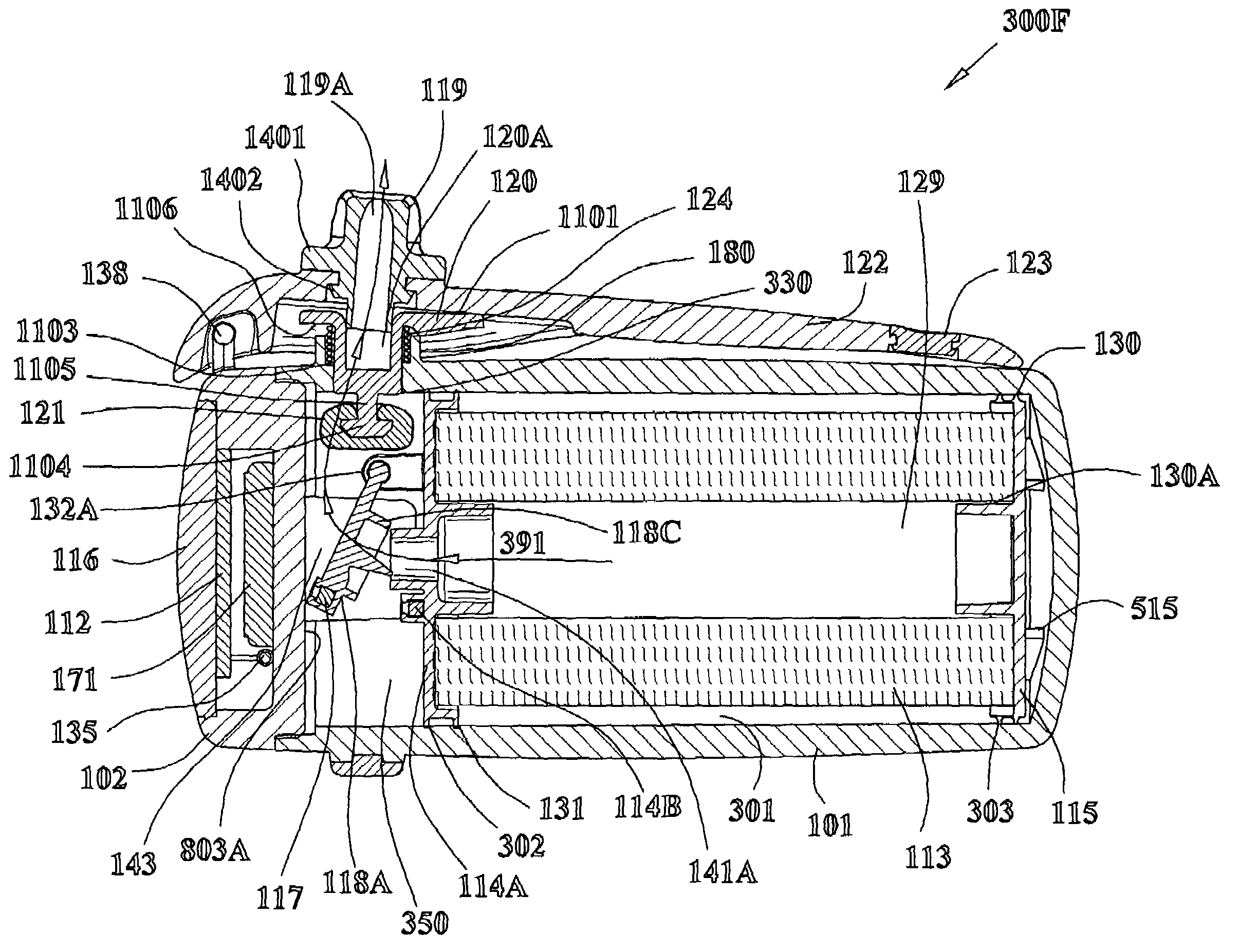 Faucet-mounted water filtration device including gate position sensor