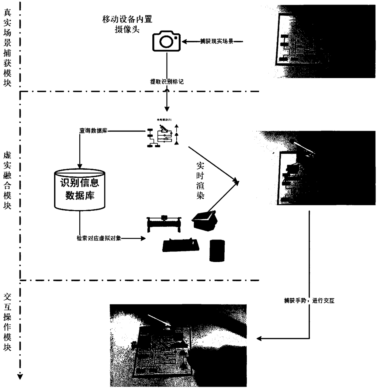 Virtual and real combination display system and method for photoelectric effect experiment