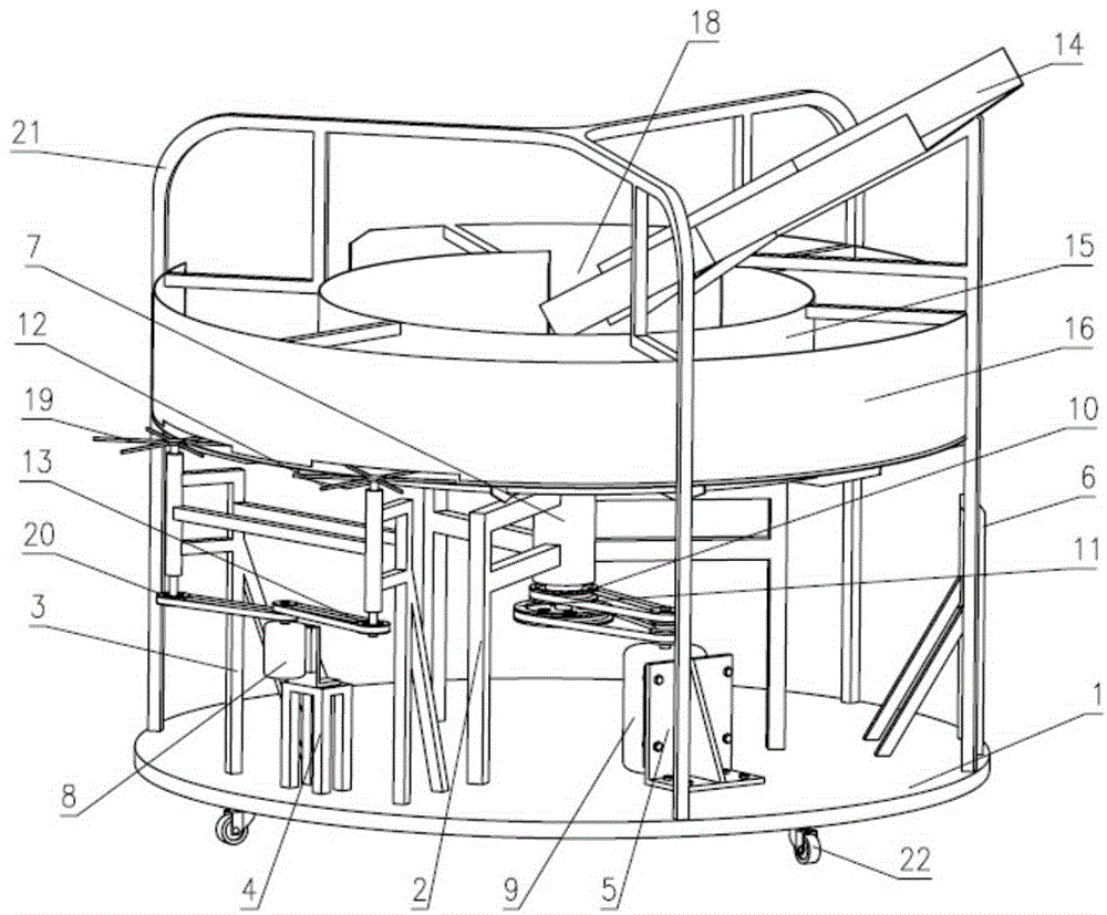 Centrifugal minitype express item sorting and inputting equipment