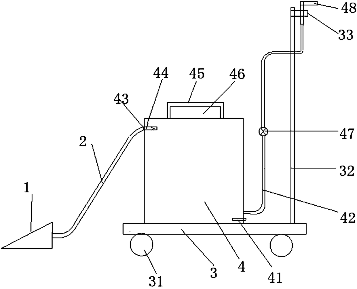 Head cleaning and caring device for patient in bed