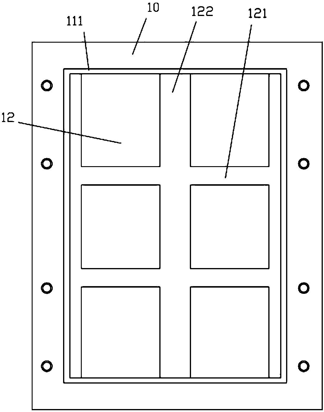 A pcb plate body fixing mold device for pcb board splitting machine